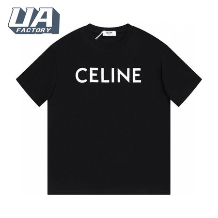 Celine Loose T-Shirt In Cotton Jersey Black / White XS-2XL