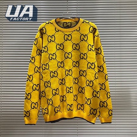 Gucci GG Wool Jacquard Sweater Yellow S-2XL
