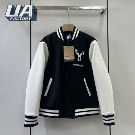 Burberry Rabbit Applique Technical Wool Bomber Jacket 80639561 S-L