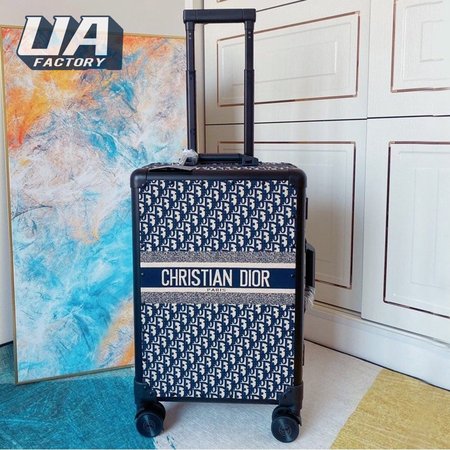 Diortravel Suitcase Blue Dior Oblique Technical Jacquard
