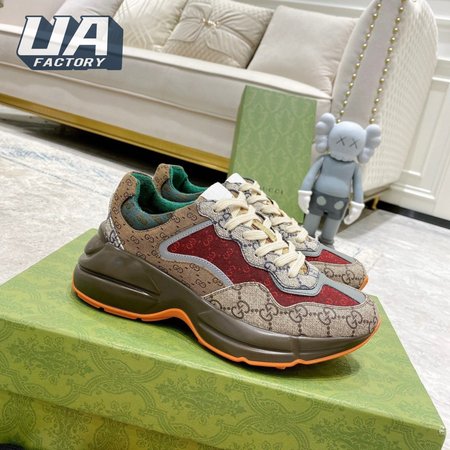 Gucci GG Rhyton Sneaker Brick Red Original GG Canvas 35-45