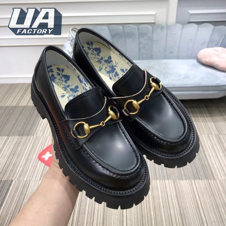 Gucci Leather Lug Sole Horsebit Loafer 35-39